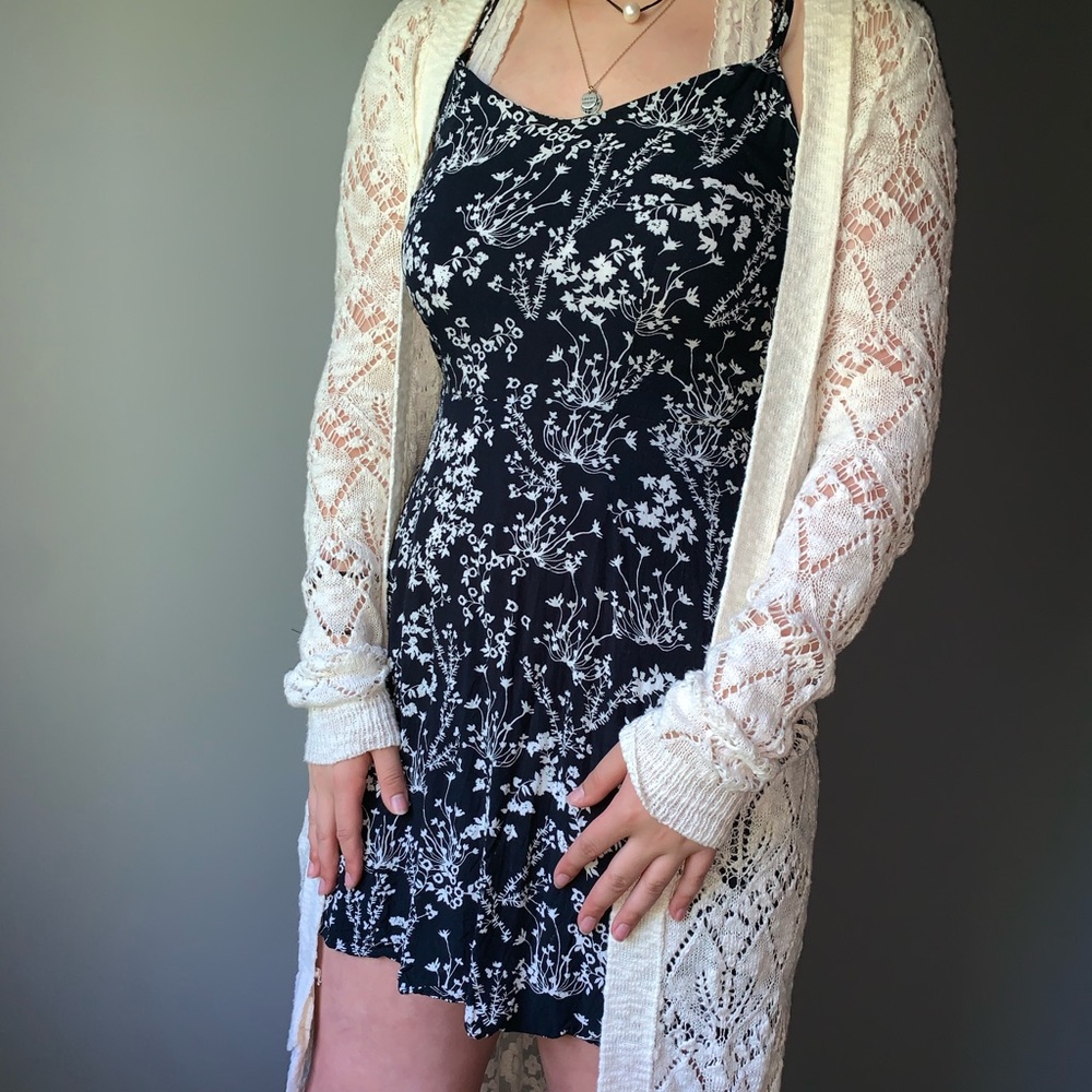 Navy Flower Dress